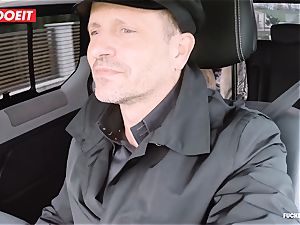 LETSDOEIT - naughty Czech entices and bangs Uber Driver